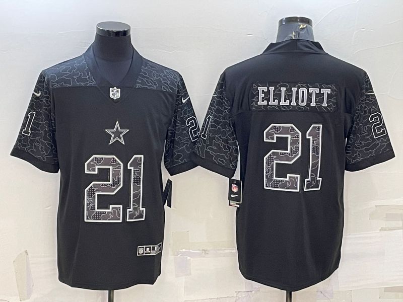 Men Dallas Cowboys #21 Elliott Black Reflector 2022 Nike Limited NFL Jersey->dallas cowboys->NFL Jersey